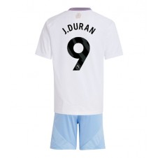 Aston Villa Jhon Duran #9 Bortaställ Barn 2024-25 Korta ärmar (+ Korta byxor)